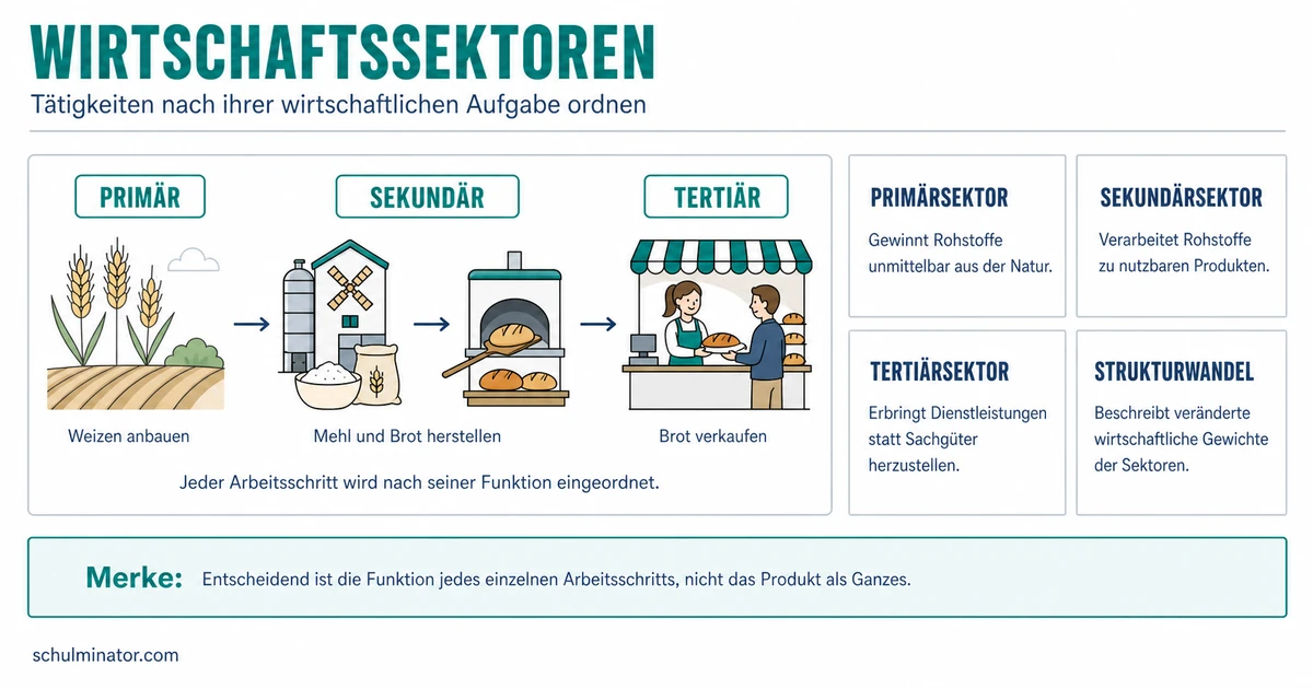 Wirtschaftssektoren einfach erklärt