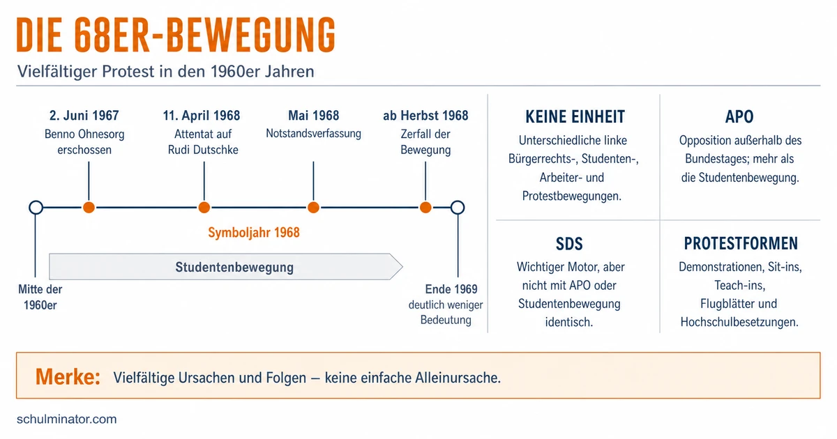68er-Bewegung: Ursachen, Verlauf und Folgen
