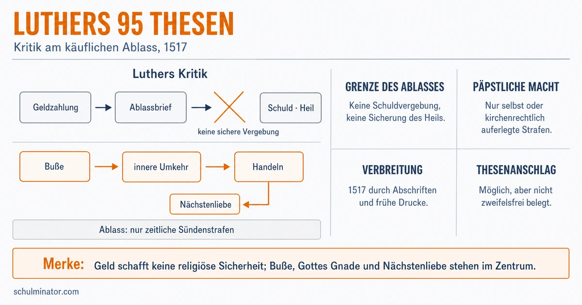 Martin Luthers 95 Thesen: Inhalt und Wirkung