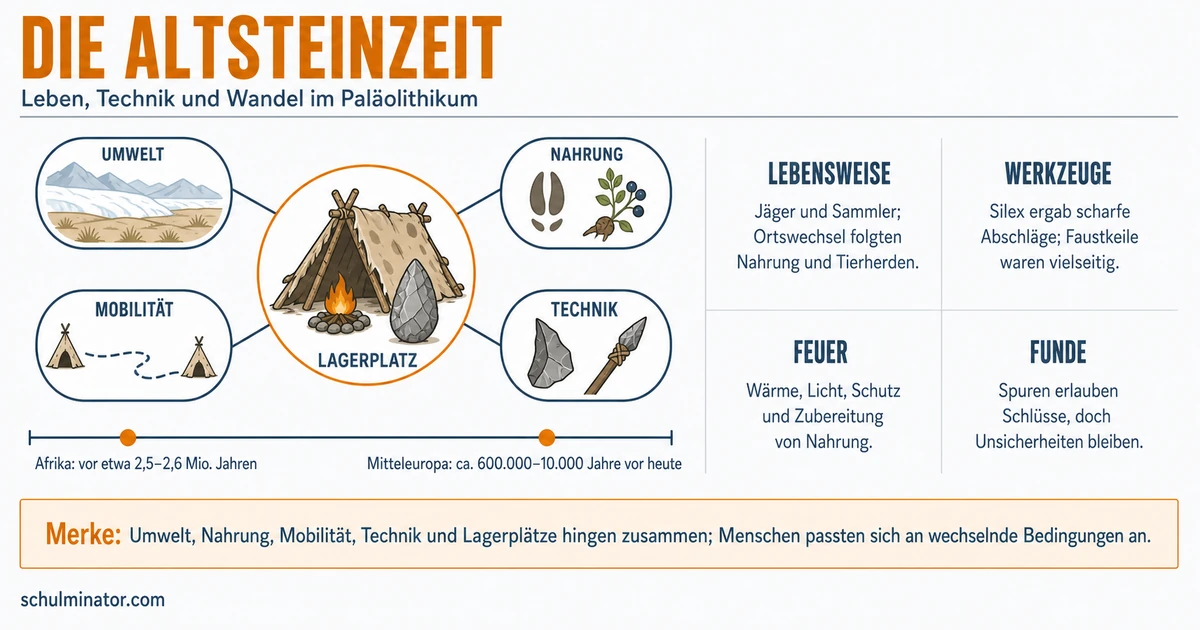 Altsteinzeit: Leben, Werkzeuge und Funde verstehen