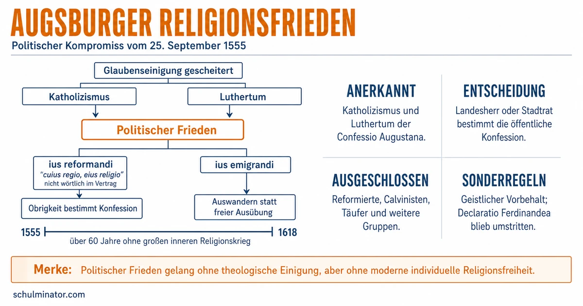 Augsburger Religionsfrieden: Regeln und Folgen
