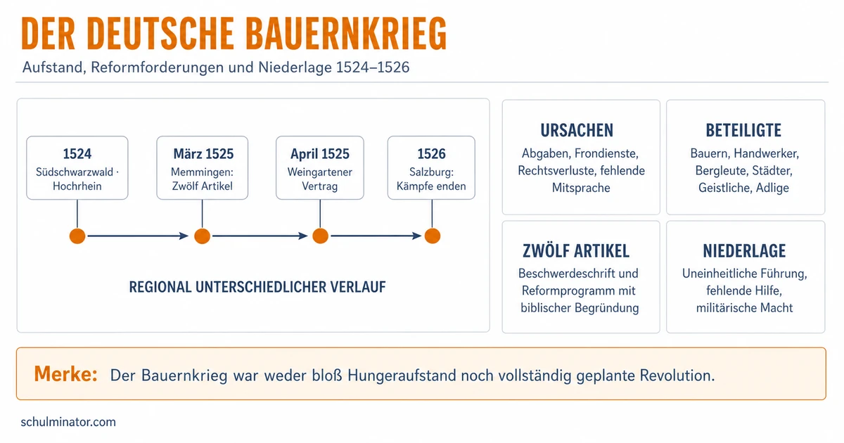 Bauernkrieg 1525: Ursachen, Verlauf und Folgen