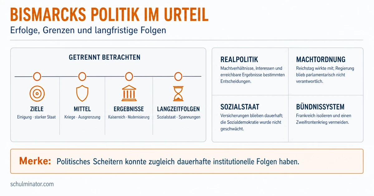 Otto von Bismarck: Politik, Wirkung und Urteil
