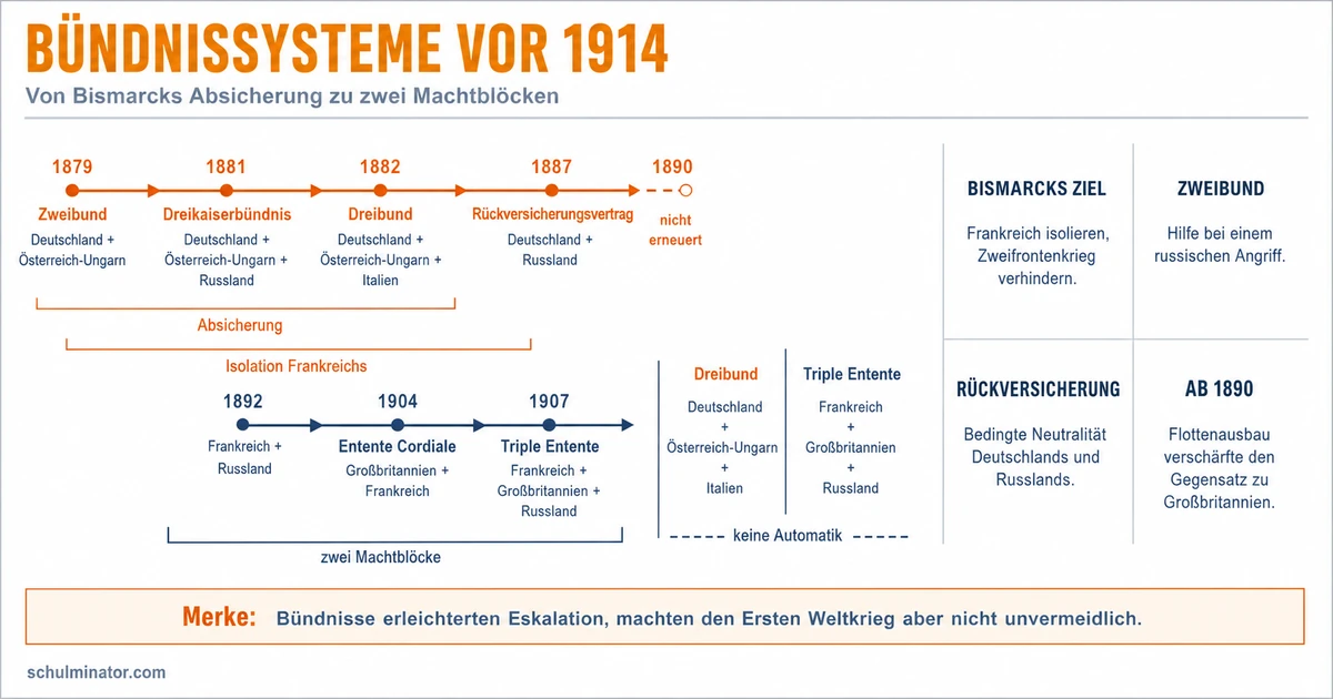 Bündnissysteme vor 1914 einfach erklärt