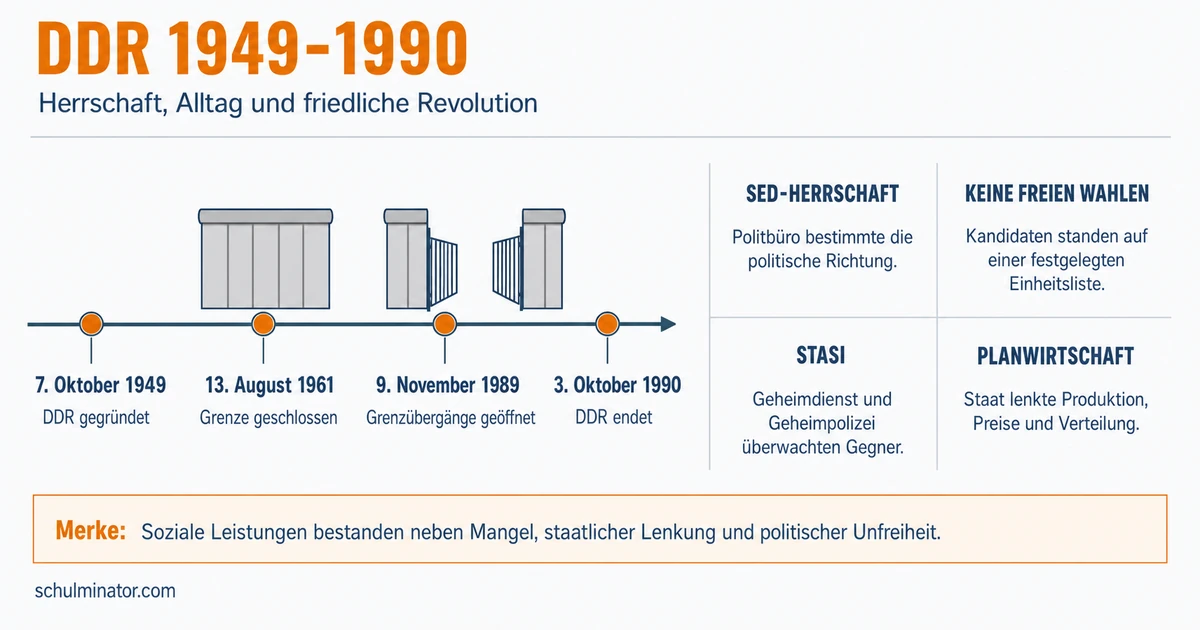 DDR: Geschichte, Alltag und Ende der SED-Diktatur