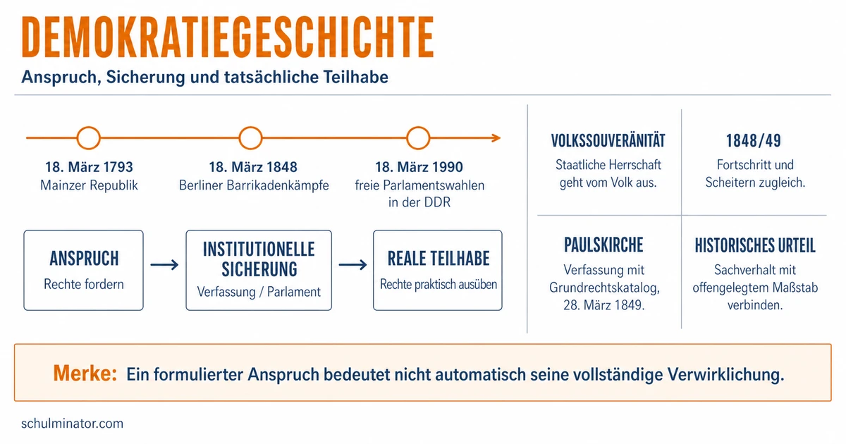 Demokratiegeschichte: Rechte und Wendepunkte