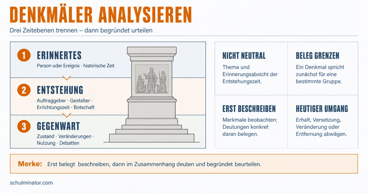 Denkmal analysieren: Methode für Geschichte