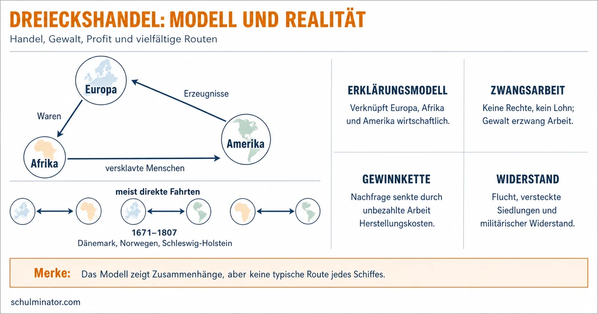 Dreieckshandel: Modell, Gewalt und Kritik
