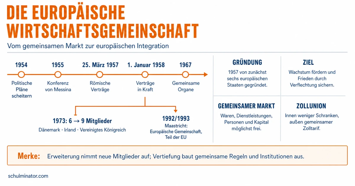 EWG: Gründung, Ziele und Weg zur EU