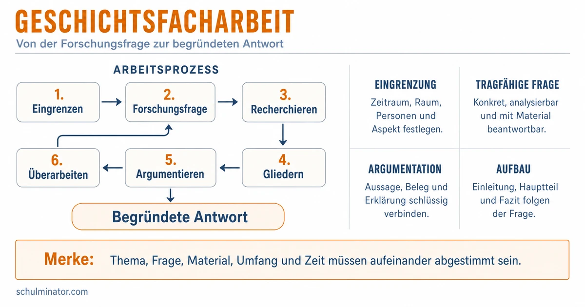 Facharbeit Geschichte: Thema, Frage und Aufbau