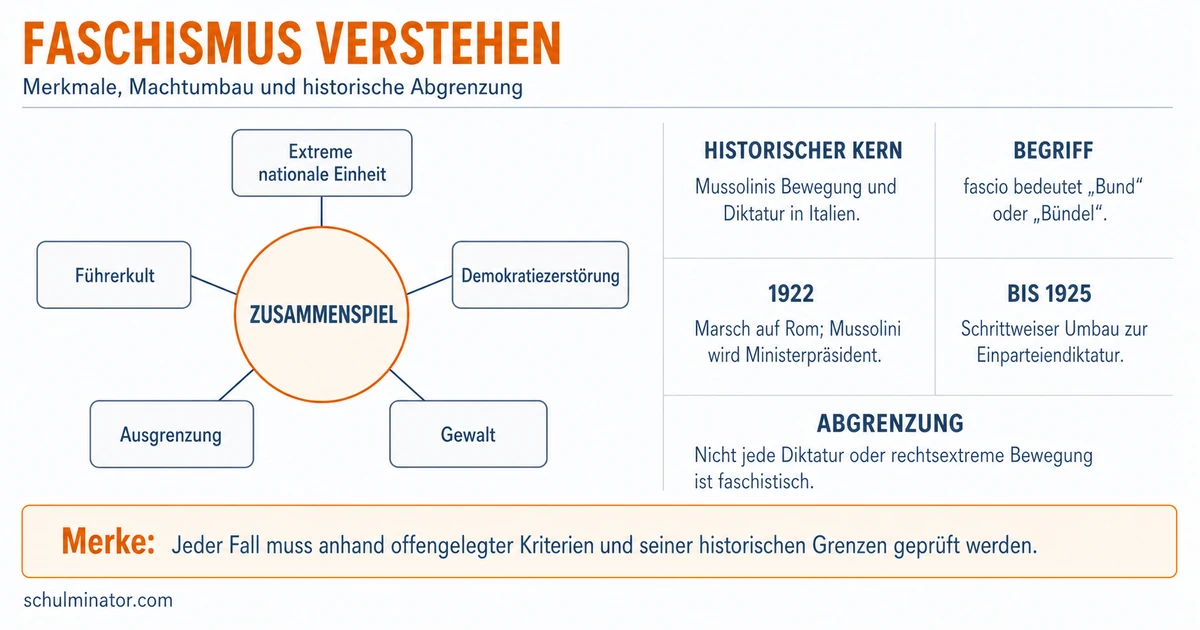Faschismus: Merkmale, Geschichte und Abgrenzung