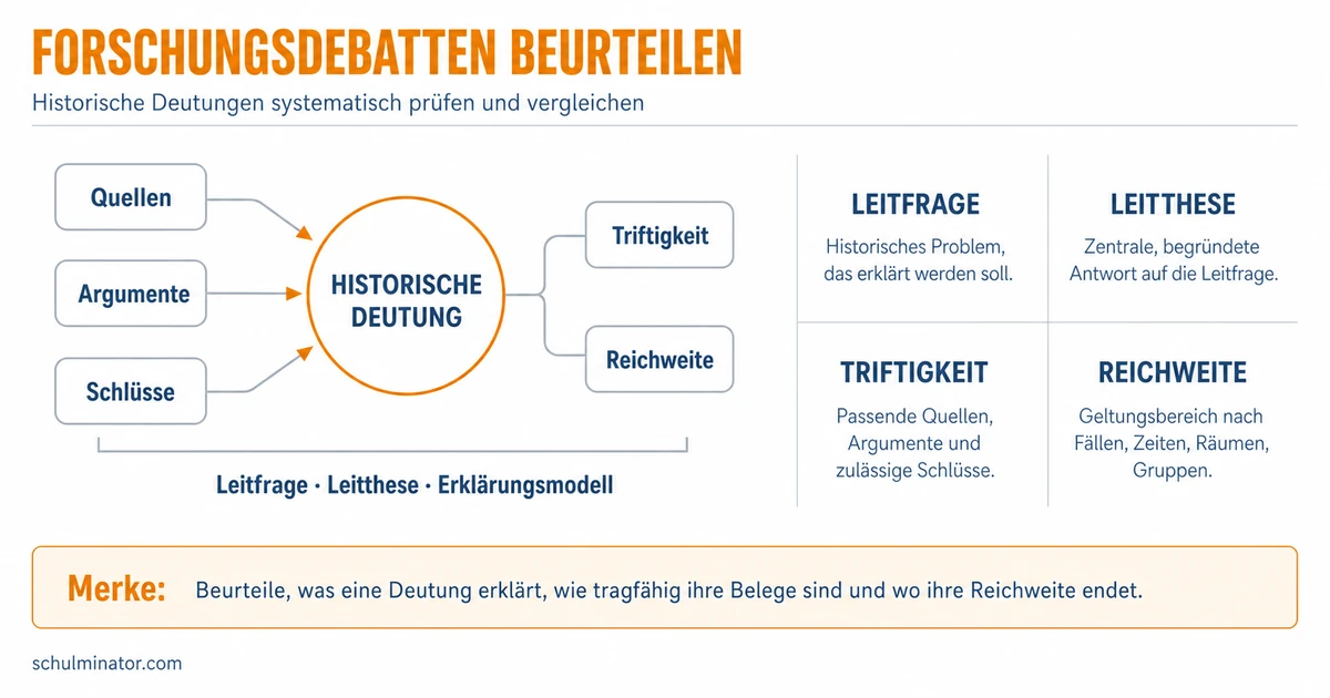 Forschungsdebatten in Geschichte analysieren