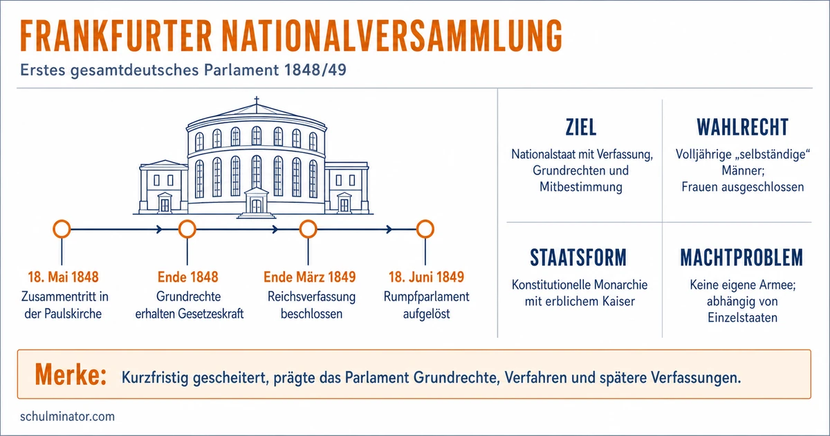 Frankfurter Nationalversammlung 1848/49 erklärt