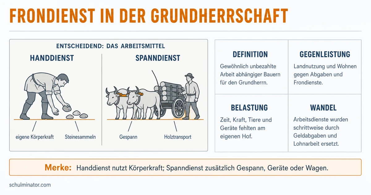 Frondienst im Mittelalter einfach erklärt