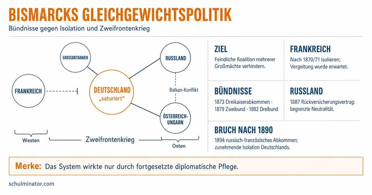 Gleichgewichtspolitik: Bismarcks Bündnissystem