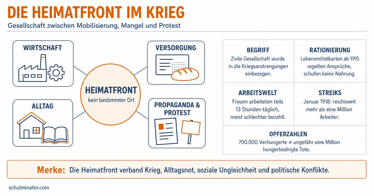 Heimatfront im Ersten Weltkrieg einfach erklärt