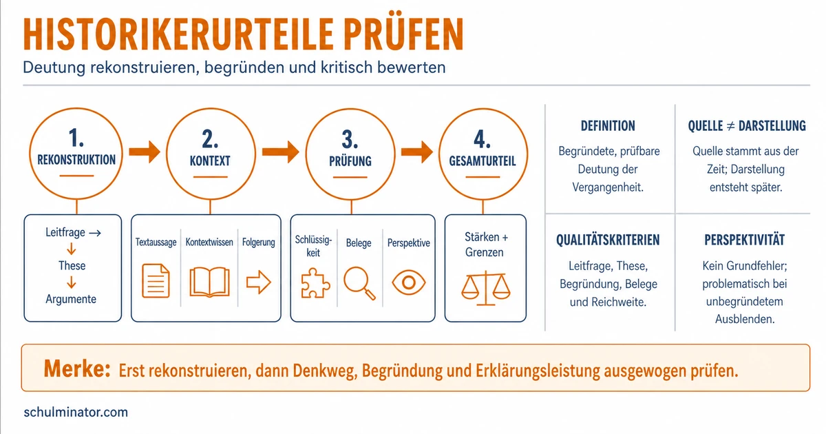 Historikerurteil analysieren: Methode und Beispiel
