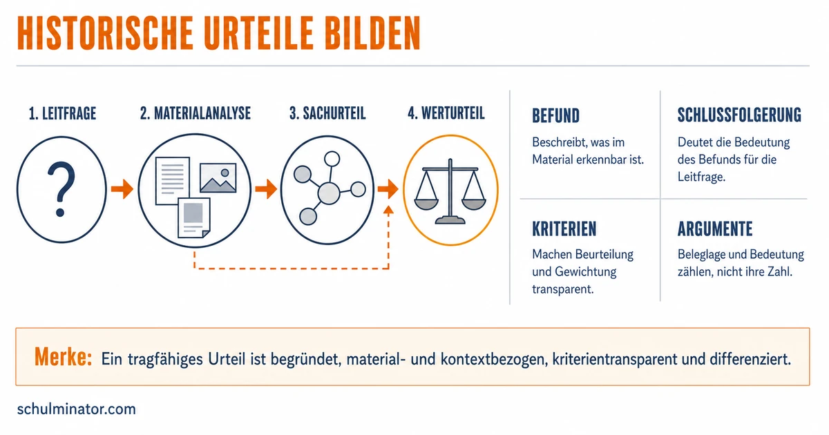 Historisch urteilen: Sach- und Werturteil bilden