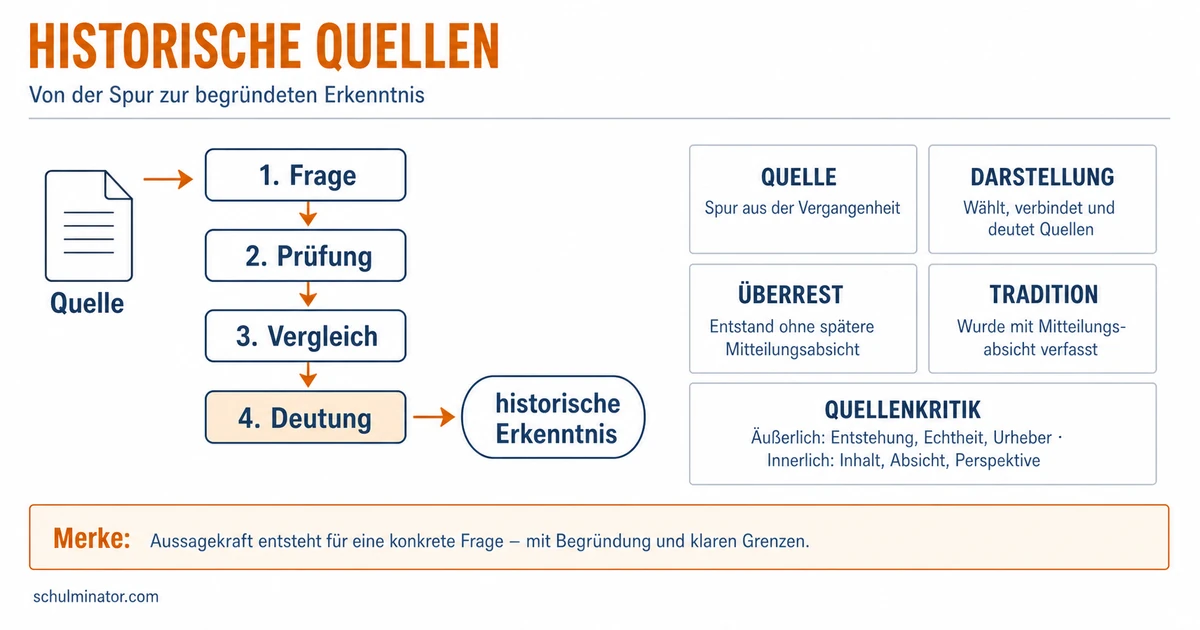 Historische Quellen erkennen und kritisch prüfen