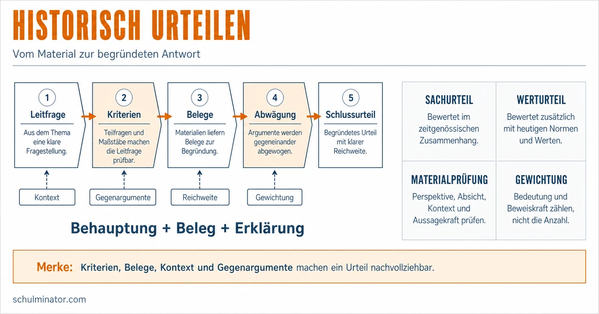 Historisches Urteil im Abitur sicher schreiben