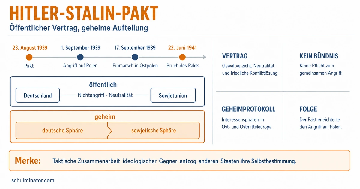Hitler-Stalin-Pakt: Inhalt, Ziele und Folgen