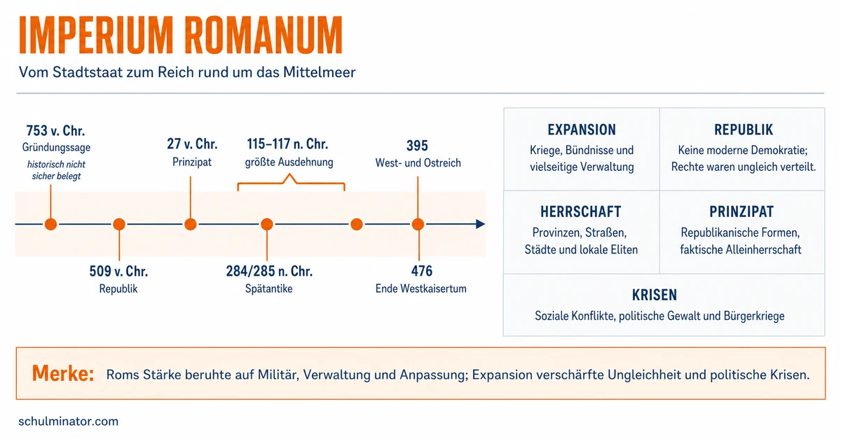 Imperium Romanum: Aufstieg, Herrschaft und Wandel