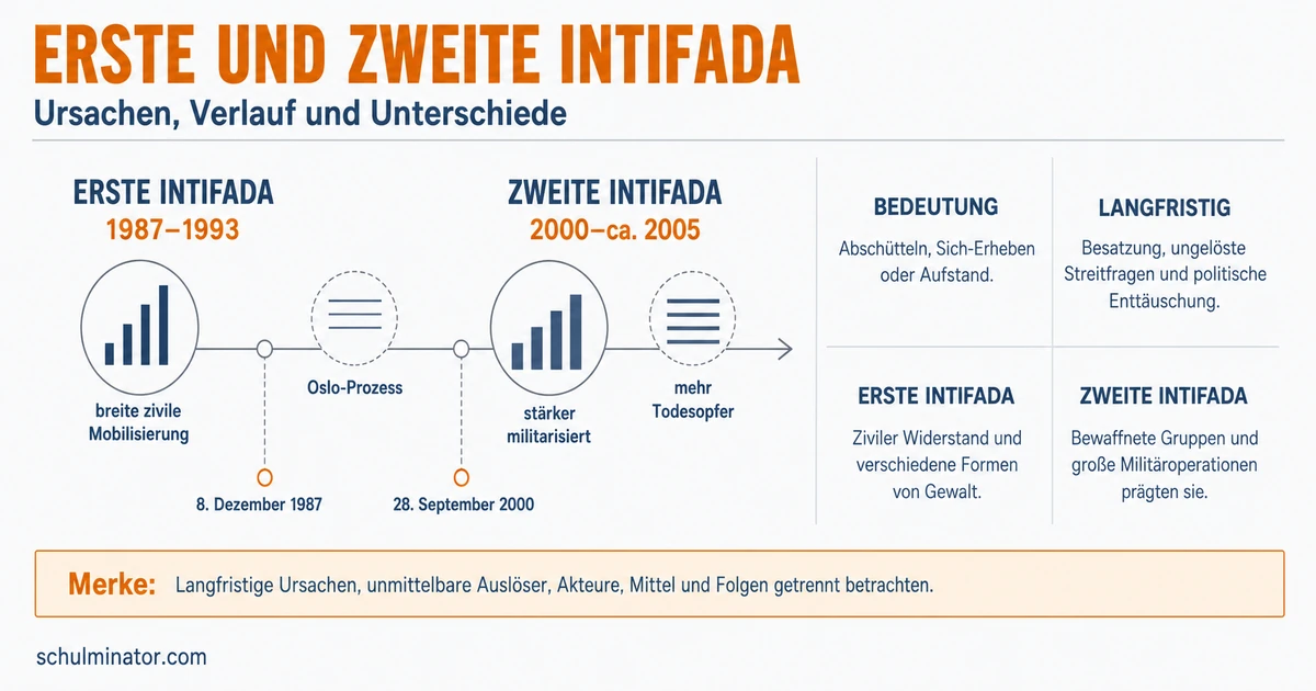 Intifada: Ursachen, Verlauf und Unterschiede