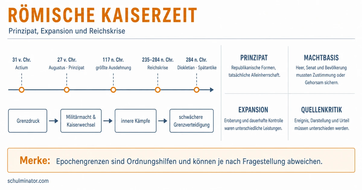Römische Kaiserzeit: Herrschaft, Blüte und Krise