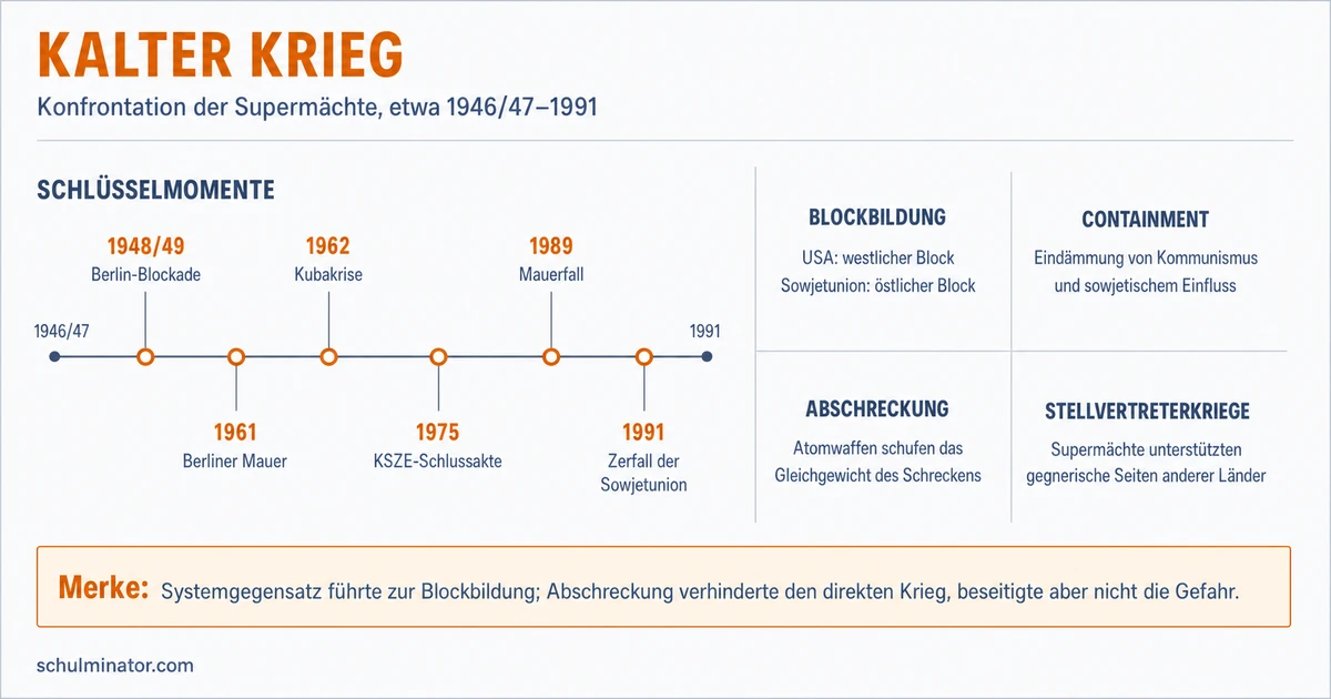 Kalter Krieg: Ursachen, Krisen und Ende erklärt