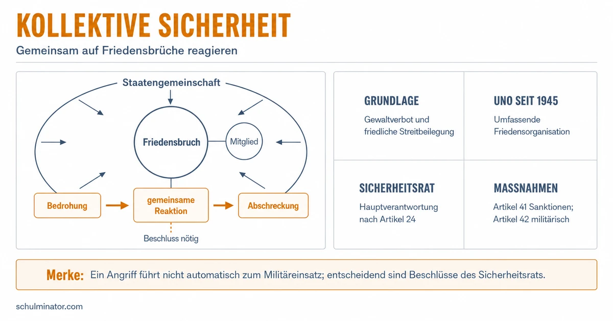 Kollektive Sicherheit: Prinzip, UNO und Grenzen