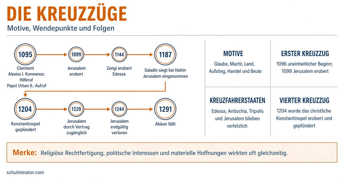 Kreuzzüge im Abitur: Ursachen, Verlauf, Folgen