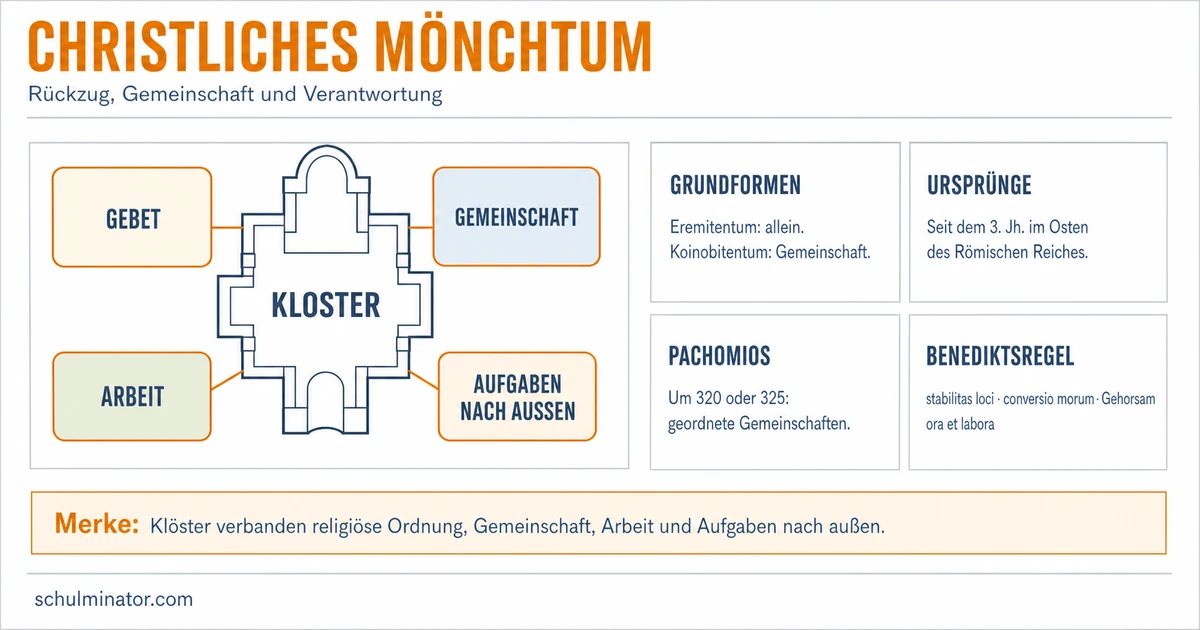 Mönchtum: Leben, Regeln und Aufgaben im Kloster
