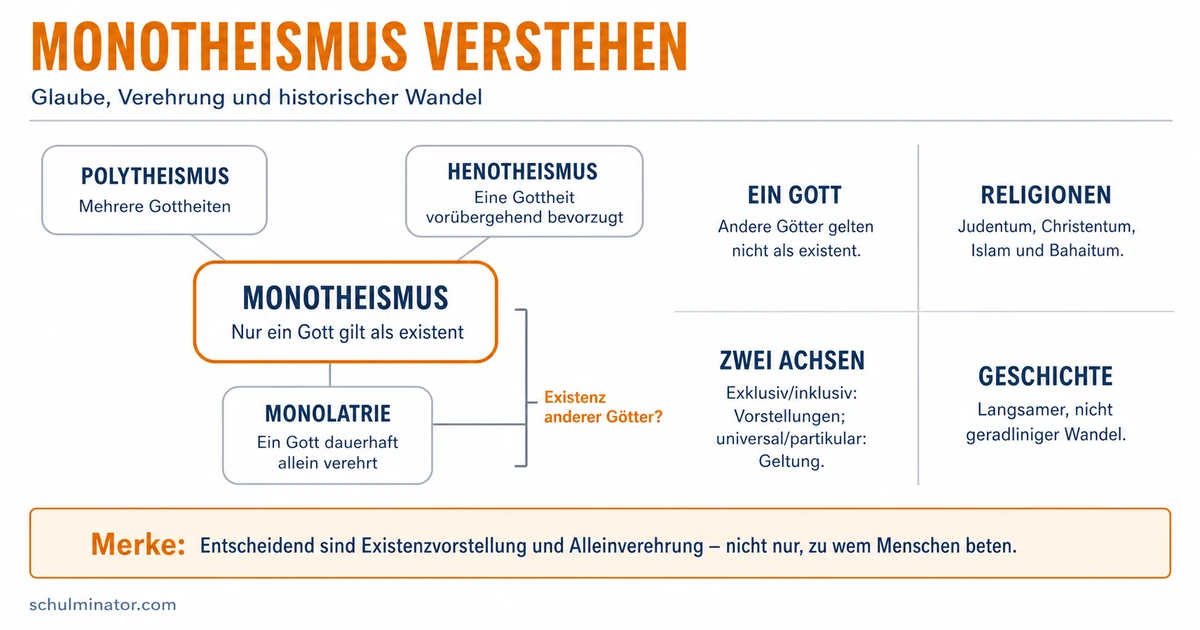 Monotheismus: Bedeutung und Entstehung