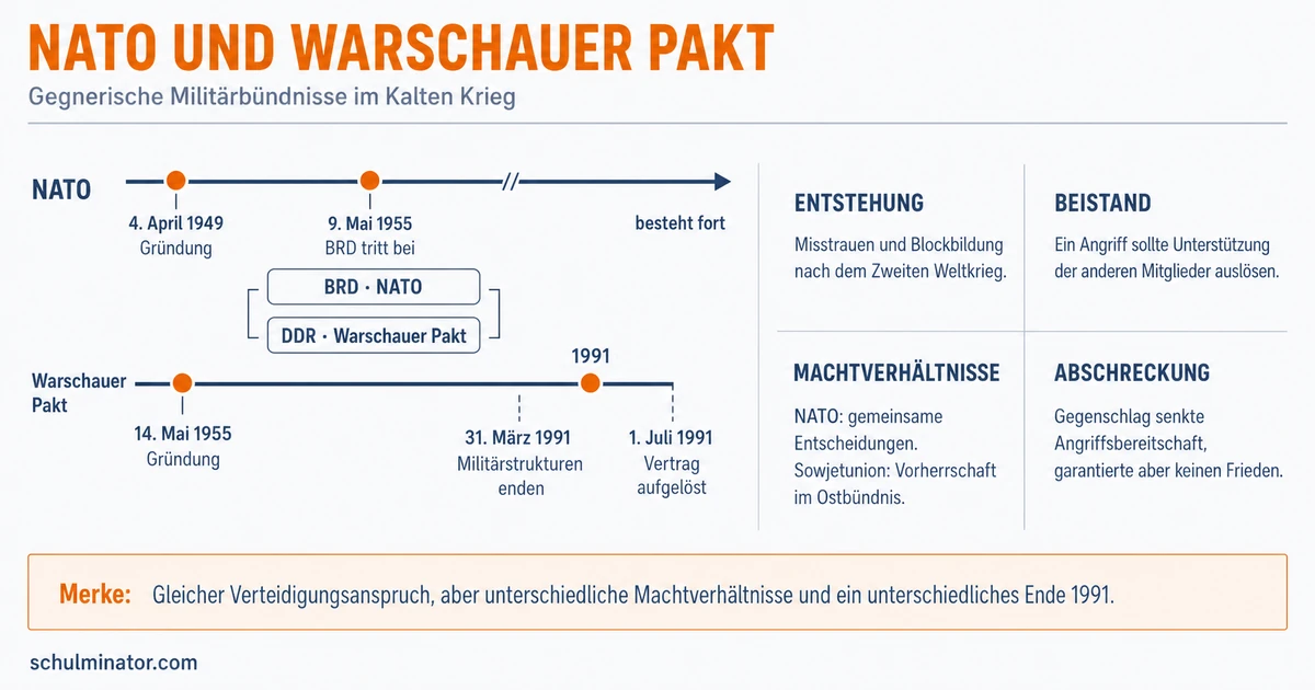 NATO und Warschauer Pakt einfach erklärt