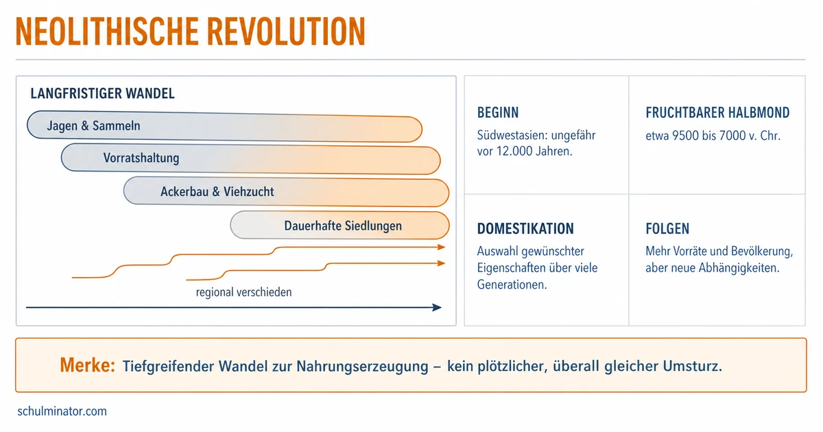 Neolithische Revolution: Wandel zur Jungsteinzeit