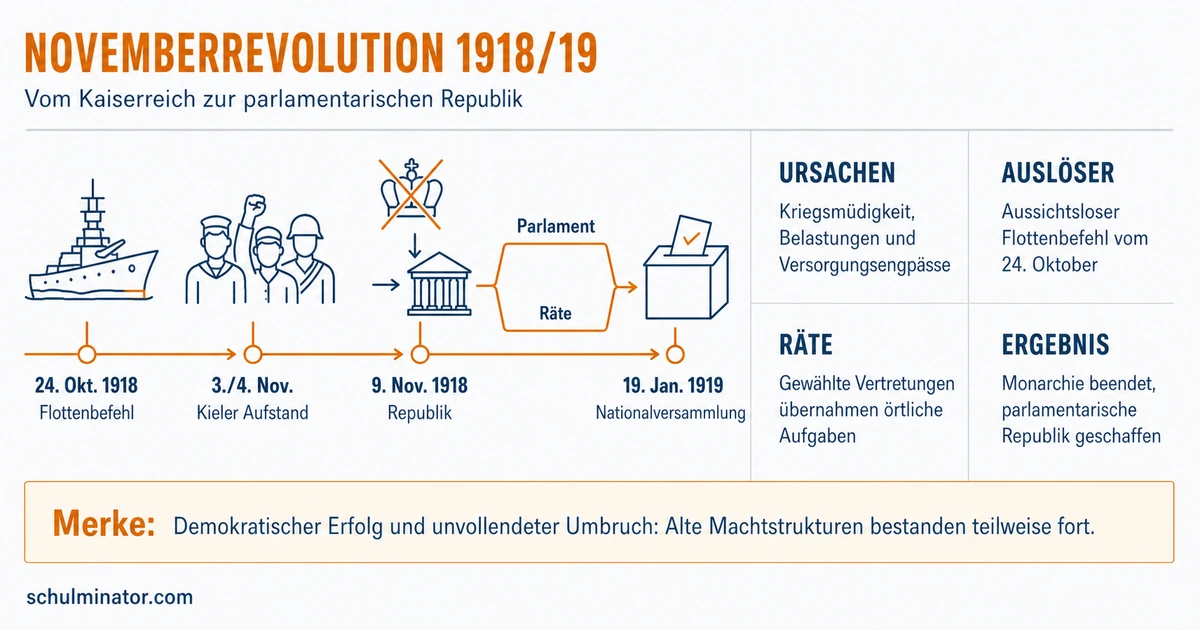 Novemberrevolution 1918: Ursachen, Verlauf, Folgen