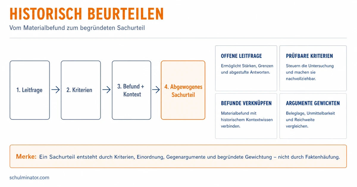 Operator „beurteilen“ in Geschichte: Sachurteil bilden