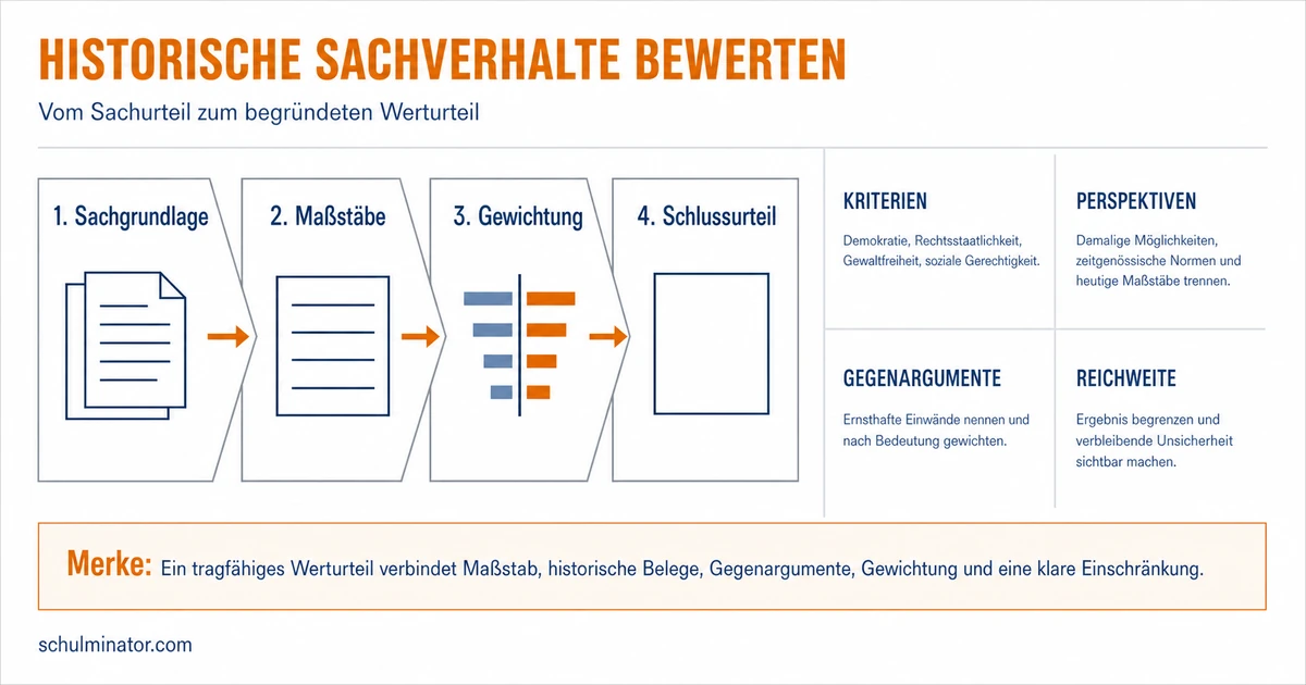Operator „bewerten“ in Geschichte: sicher urteilen