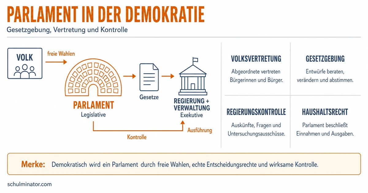 Parlament: Aufgaben, Rechte und Arbeitsweise