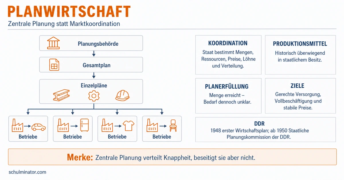 Planwirtschaft einfach erklärt: Ziele und Probleme