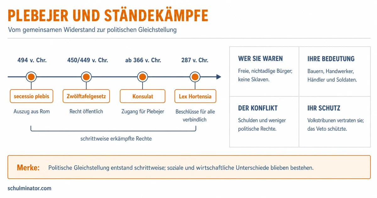 Plebejer im alten Rom: Rechte und Ständekämpfe