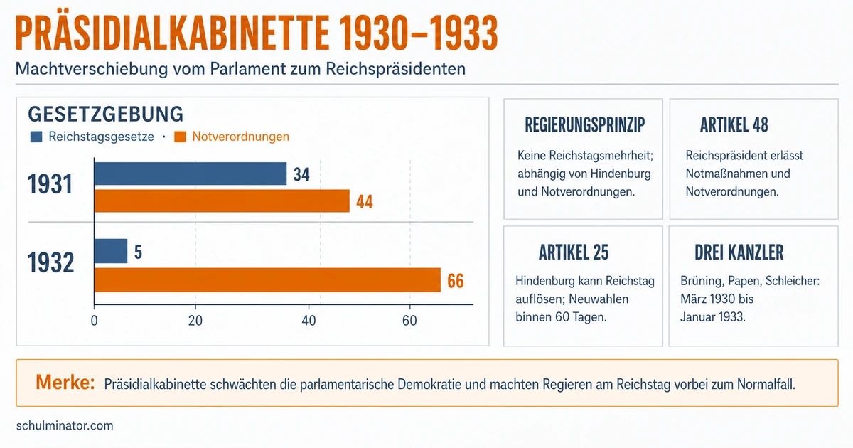 Präsidialkabinette: Weimars Demokratie in der Krise