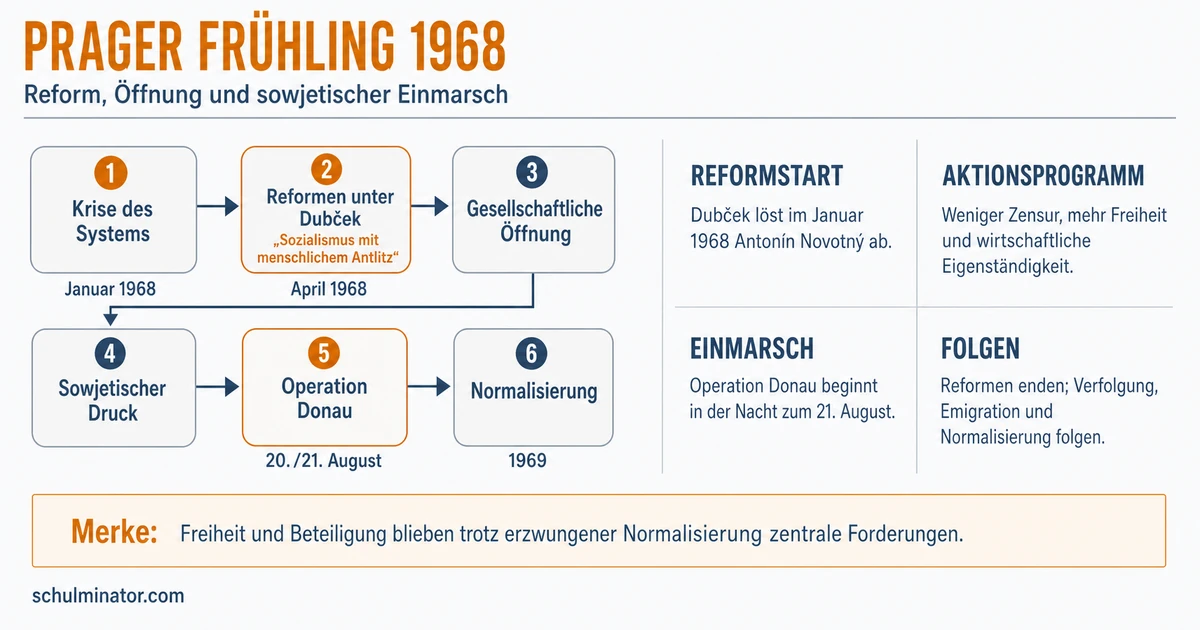 Prager Frühling 1968: Reformen und Folgen