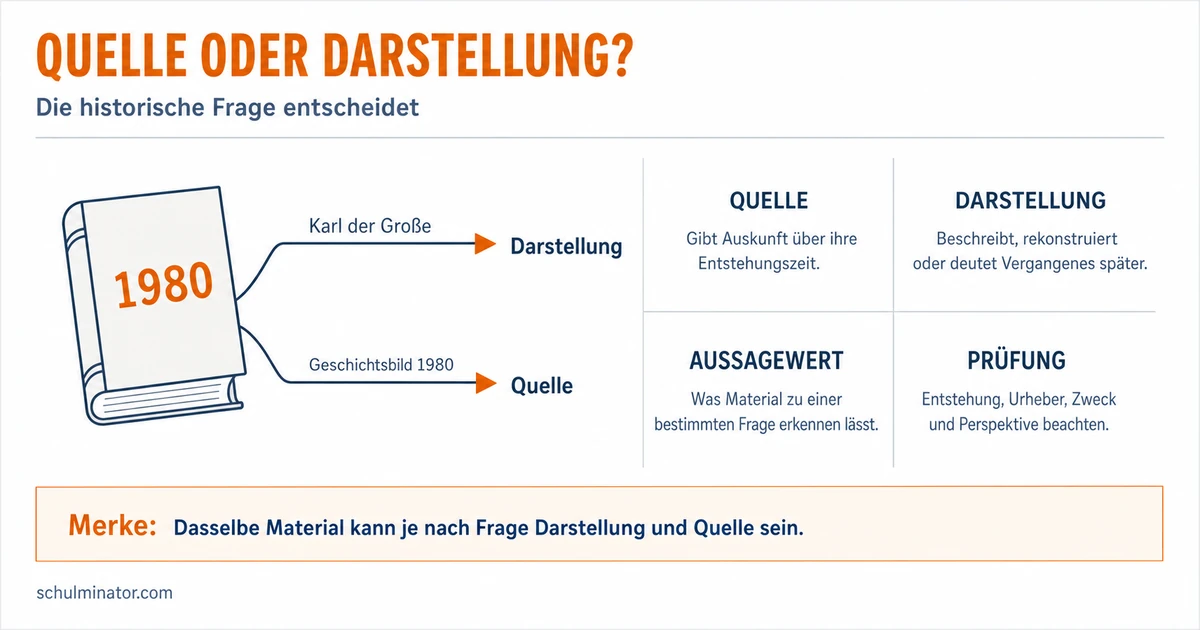 Quelle und Darstellung sicher unterscheiden