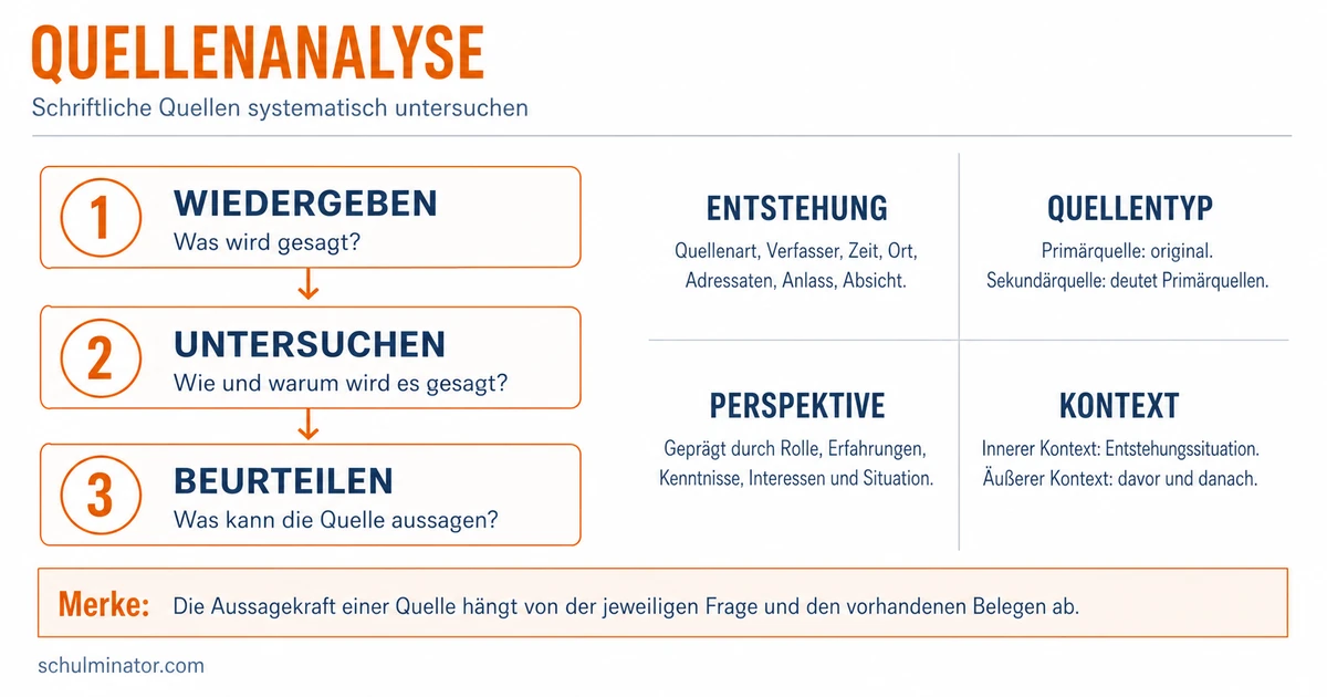 Quellenanalyse Geschichte: Aufbau und Methode