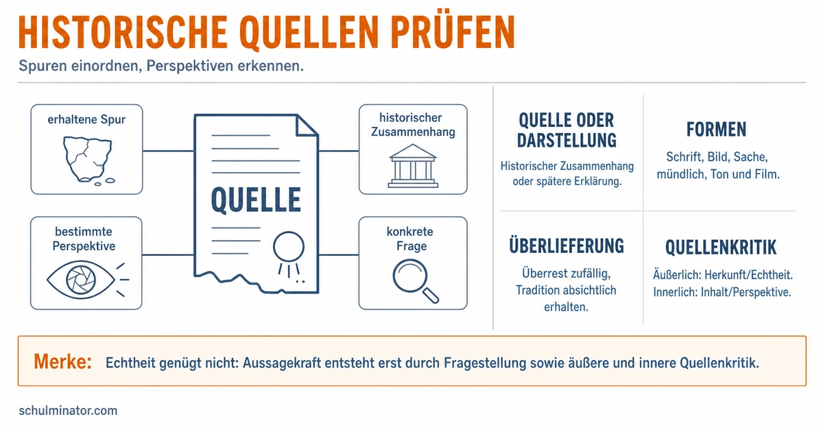 Quellenarten in Geschichte einfach erklärt