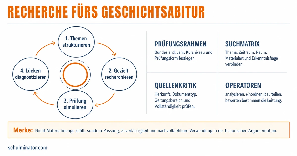 Recherche fürs Geschichtsabitur: sicher vorgehen