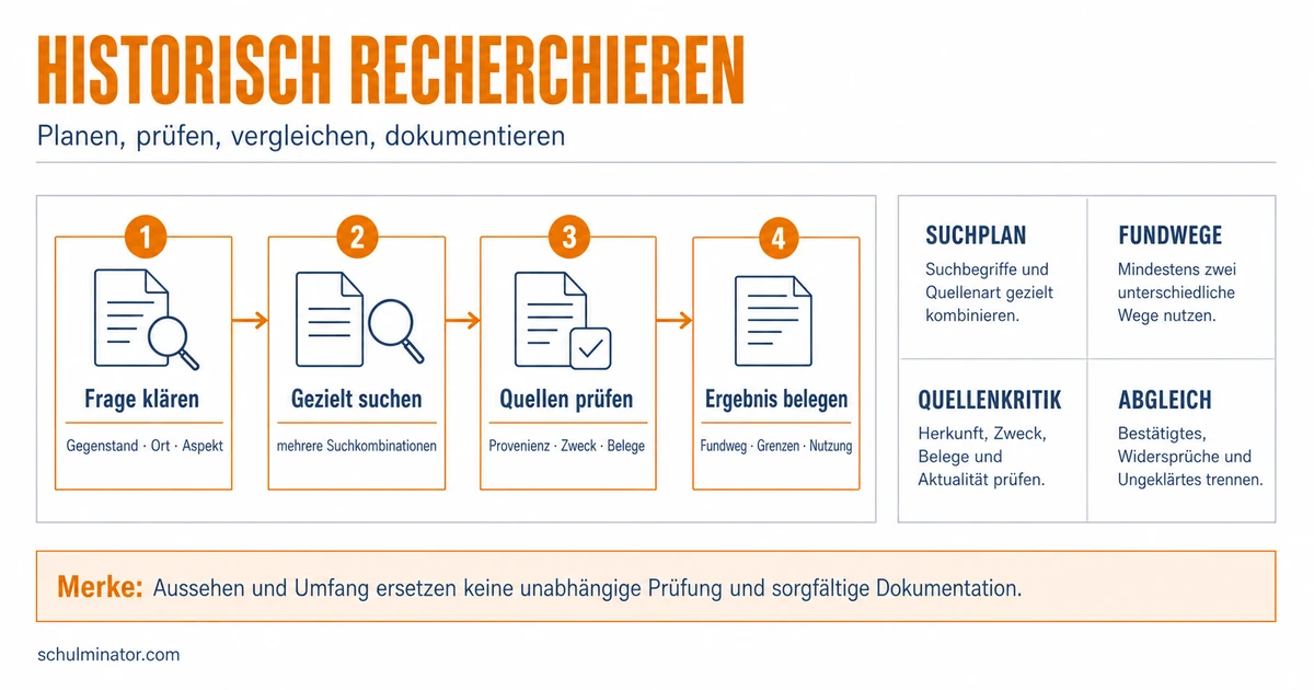 Geschichte recherchieren: Quellen sicher prüfen