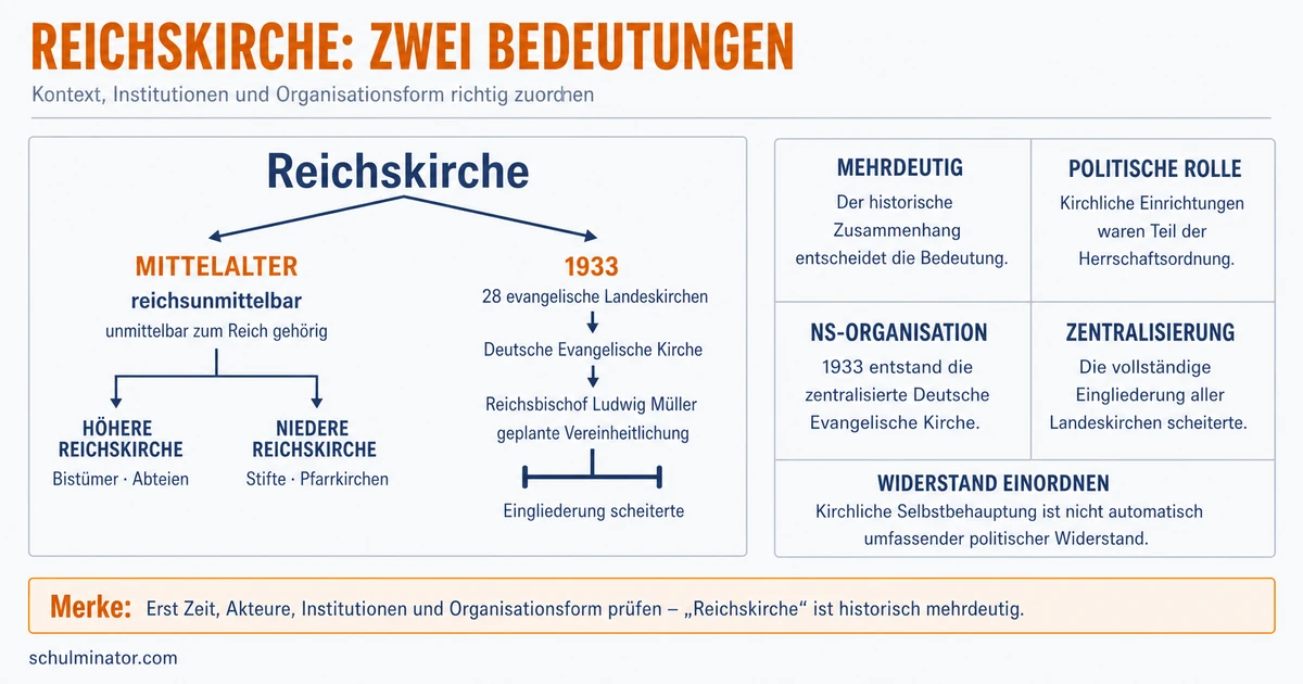 Reichskirche: Mittelalter und NS-Zeit unterscheiden