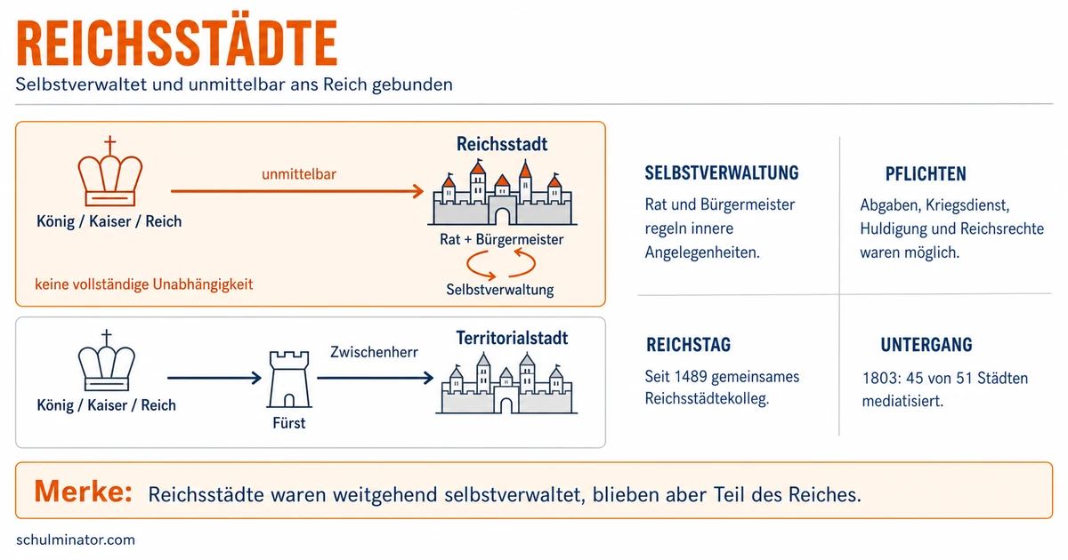 Reichsstadt: Rechte und Bedeutung einfach erklärt